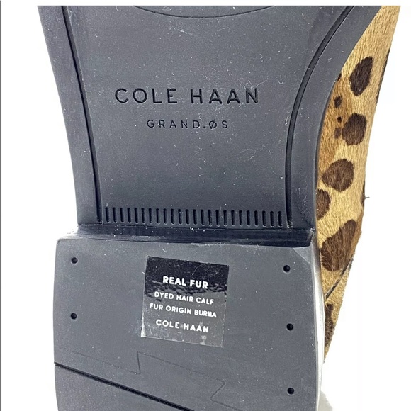 Cole Haan Chelsea Mara Leopard Calf Hair Booties - Picture 10 of 11